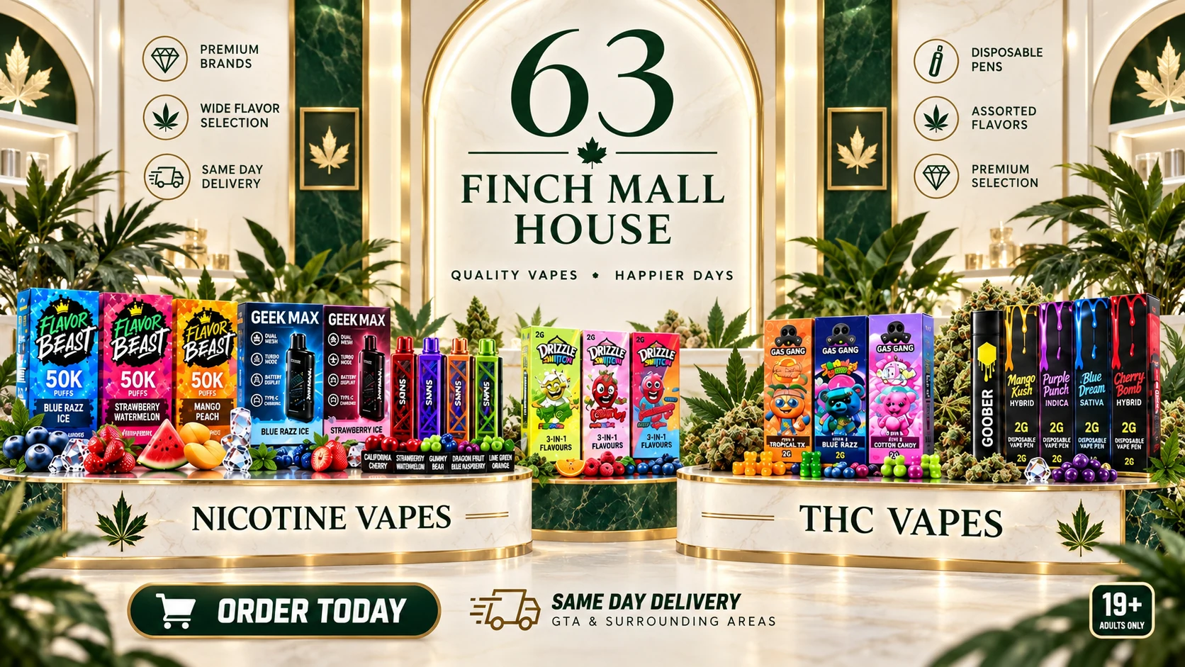 Finch Mall House in Jane and Finch, North York — nicotine and THC vapes